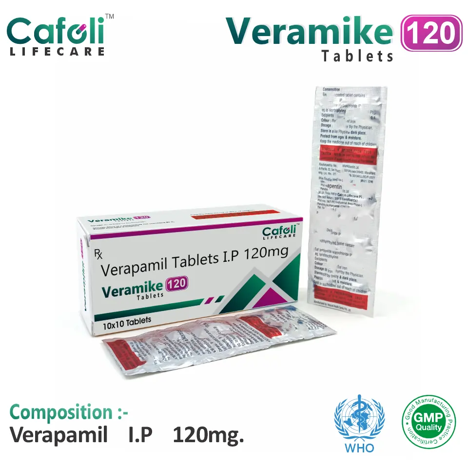 Verapamil 120mg Tablet from Top Pharma Company in India
